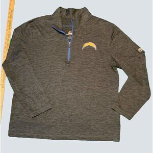 Los Angeles Chargers Majestic Large Lightweight Pullover Front Logo 1/4 Zip